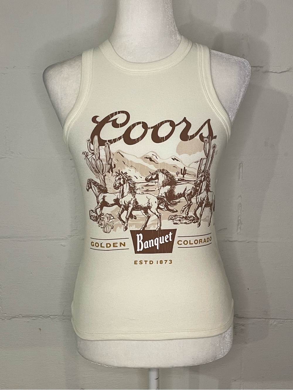 Coors Cream Graphic Tank Top - Women
